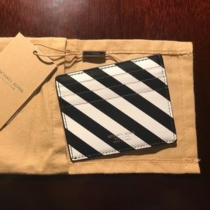 Michael Kors Collection Striped Cardholder